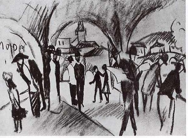 August Macke Arcade in Thun oil painting image